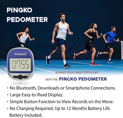 PINGKO Outdoor Multi-Function Portable Sport Pedometer Step/Distance/Calories/Counter