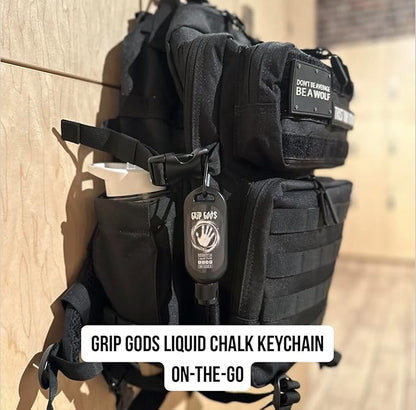 Grip Gods Liquid Chalk Combo Travel Bottle (50ML) & Refill Bottle (250ML) for Weight Lifting, Gym, Rock Climbing, Pole Grip, Gymnastics, Sports, and Workout Chalk., White