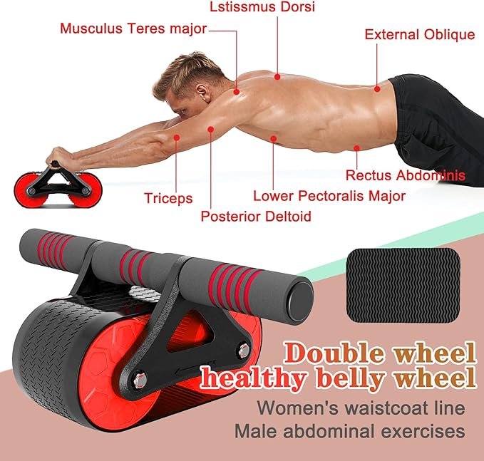Automatic Rebound Abdominal Wheel，Workout Equipment for Abs