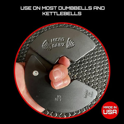Micro Gainz Dumbbell Fractional 1.25lb Weight Plate, Ideal for Micro Loading, (Choose Color) 2 Piece Fractional Weight Plates, Designed for Dumbbell Training, Made In USA