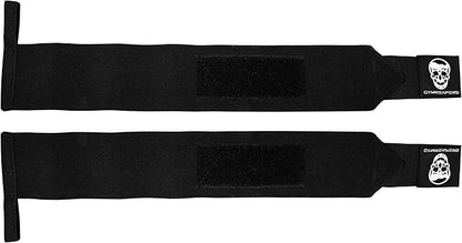 Wrist Wraps Weightlifting - Stiff Heavy Duty 18 inch Wraps With Thick Thumb Loop For Powerlifting, Bodybuilding, Cross Training, & Heavy Presses