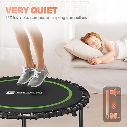BCAN 450/550 LBS Foldable Mini Trampoline 40"/48"/50" Fitness