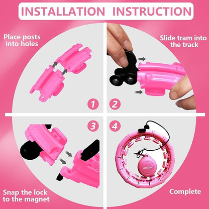 U1-28/30 Knots, Magnetic Lock Smart Weighted Hula Hoop