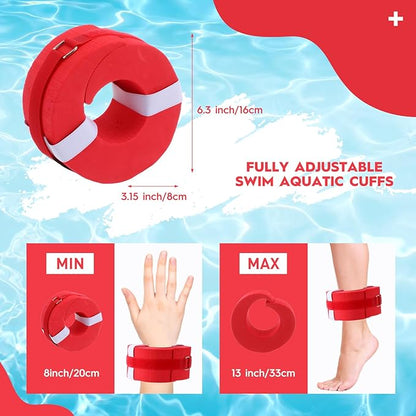 2 Pcs Foam Swim Aquatic Cuffs Equipment Water