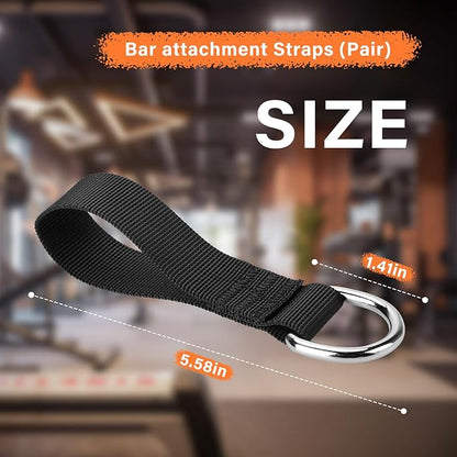 Bar Attachment Strap Compatible with Bowflex Home Gym Parts, Use for LAT, Squat and Bench Bars, Trains Upper Body: Shoulders, Back, Triceps, Biceps,Upper Body Strength Muscle Training
