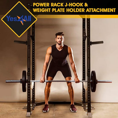 Yes4All Power Rack Accessories J-Hooks 2x2 2x2 and 2x2 /