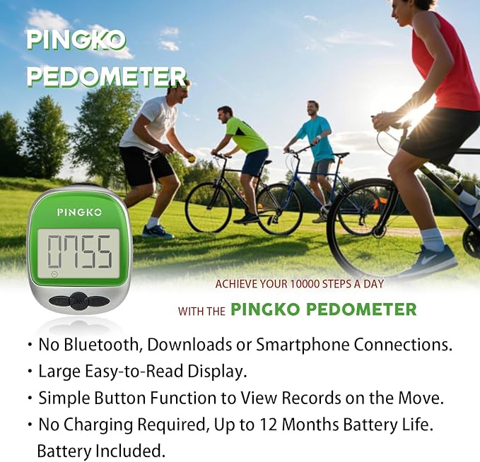 PINGKO Outdoor Multi-Function Portable Sport Pedometer Step/Distance/Calories/Counter