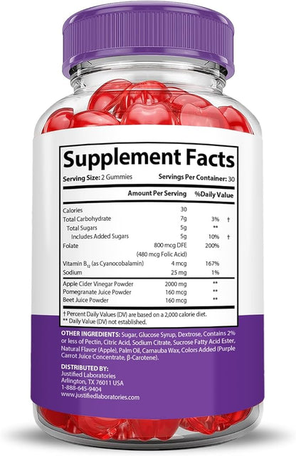 (2 Pack) Ultra Quick Keto ACV Gummies Extreme 2000MG Ultraquick Keto Gummies Apple Cider Vinegar Formulated with Pomegranate Beet Juice Powder B12 Vegan Non GMO 120 Gummys