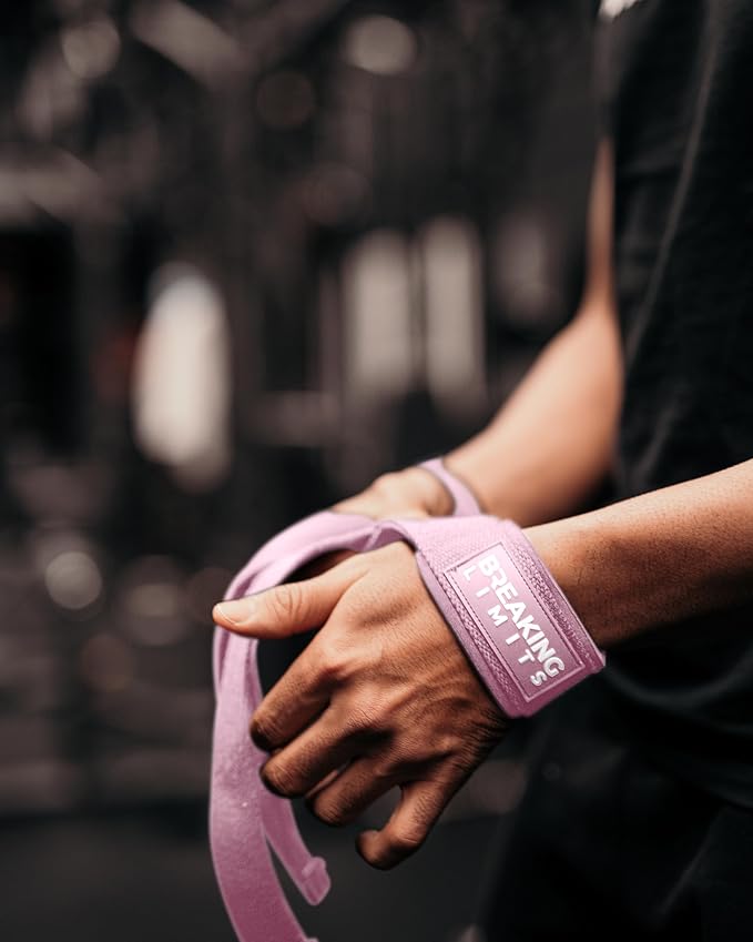 Breaking Limits Gym Straps Weight Lifting Wrist Wraps Bundle – Workout Lifting Straps for Deadlift – Wrist Straps for Weightlifting Men & Women - Muñequeras Para Gym