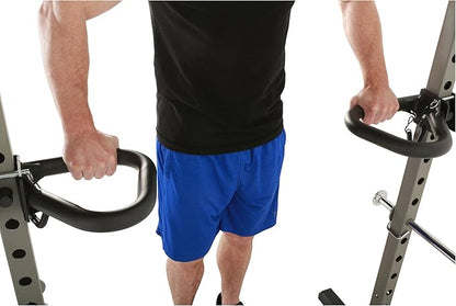 Fitness Reality Multi Grip Set of 2, Dip Bar Attachments for 2" x 2" Tube Power Cage