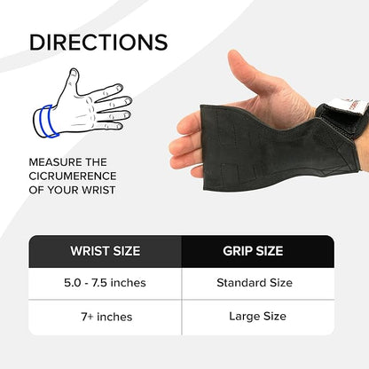 Core Prodigy Wrist Wraps Straps - Weight Lifting Grips Padded and Adjustable Gloves Alternative to Power Hooks