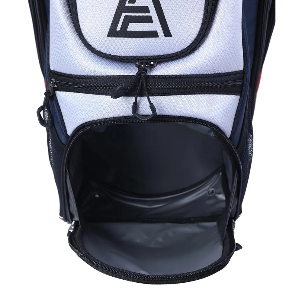 ASK ECHO T-Lock Golf Cart Bag with 14 Way Organizer Divider Top, Premium Cart Bag with Handles and Rain Cover for Men