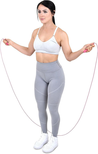 ProsourceFit Speed Jump Rope 10’ Adjustable Length, Super Fast Turning for Cardio, Boxing
