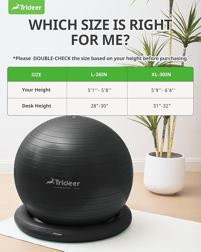 Trideer Ball Chair Yoga Ball Chair Exercise Ball