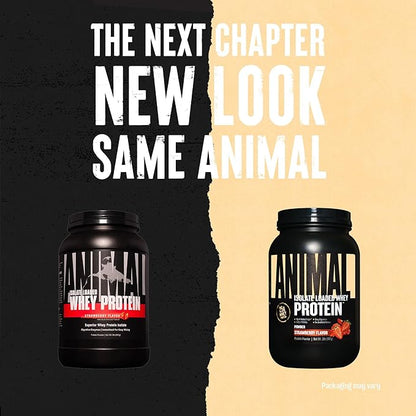Animal Whey Isolate Protein Powder - Loaded for Pre & Post Workout Muscle Builder and Recovery with Digestive Enzymes for Men & Women - 25g Protein, Great Taste, Low Sugar - Strawberry 2 lbs