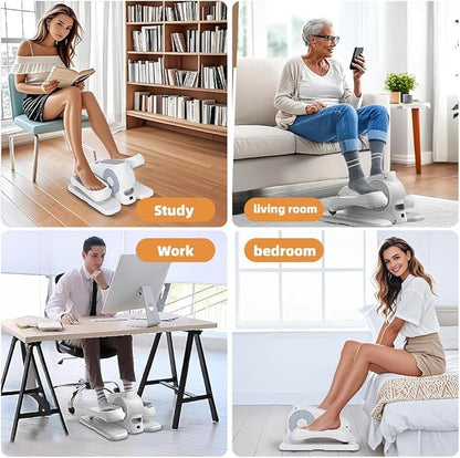 Under Desk Elliptical Machine，Elliptical Leg Exerciser Electric as Seen on TV with 12 Speeds，Suitable for Rehabilitation Exercise for Elderly Leg Exerciser Elliptical Trainer(Remote/LCD)