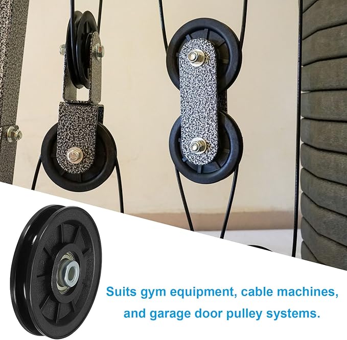PATIKIL Universal Bearing Pulley, Wheel Nylon Bearing Pulley Wheel Lifting Replace