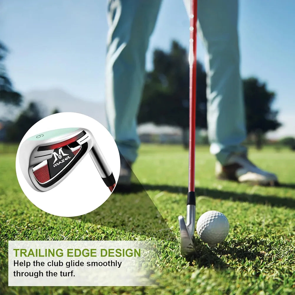 MAZEL Golf Individual Iron 1,2,3,4,5,6,7,8,9, Golf Iron with Steel Shafts for Right Handed Golfers