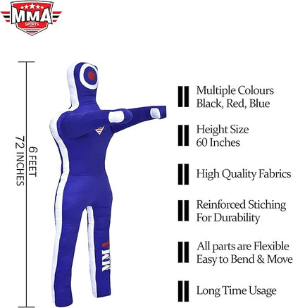 Sports Brazilian JIU Jitsu Grappling Submission Throwing Dummy Punching Heavy Bag Kick Boxing Dummies UNFILLED