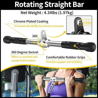 Cable Machine Attachment LAT Pulldown Attachments Cable Machine Accessories for Home Gym