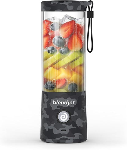 BlendJet Portable Blender for Smoothies & Shakes - 16oz BlendJet 2 - USB-C Rechargeable & Self Cleaning - Mini Travel Blender with Stainless Steel Blade (Urban Camo)