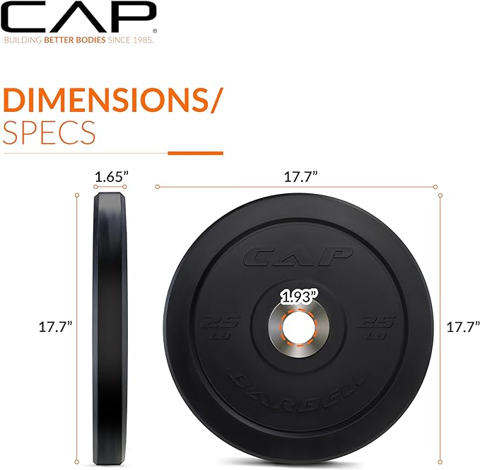 CAP Barbell Rubber Olympic Bumper Plate