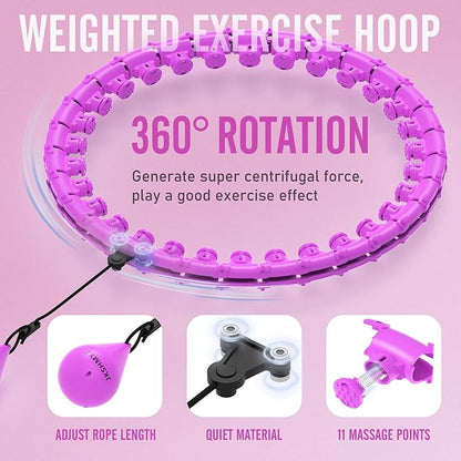 JKSHMYT Weighted Hula Circle Hoops for Adults Weight Loss 30 Detachable