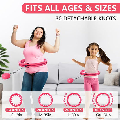 U1-28/30 Knots, Magnetic Lock Smart Weighted Hula Hoop