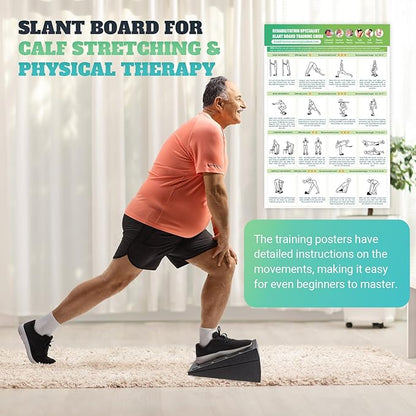 Slant Board for Calf Stretching 5 Adjustable 480 lbs