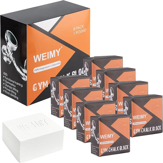 Gym Chalk Blocks, Sport Hand Chalk for Gymnastics, Rock Climbing, Weightlifting, Power Lifting, Easy Grip, Moisture Absorbing, Magnesium Carbonate Chalk