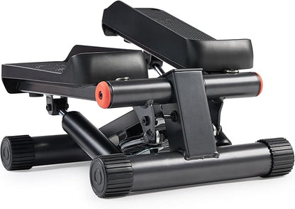 Sunny Health & Fitness Mini Stepper for Exercise at Home, Stair Step Workout Machine with Resistance Band, Fullbody Cardio, Upgraded Over 300lb Weight Capacity, Optional Free SunnyFit App Connection