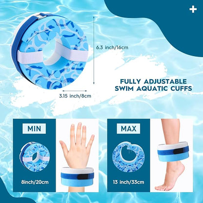 2 Pcs Foam Swim Aquatic Cuffs Equipment Water
