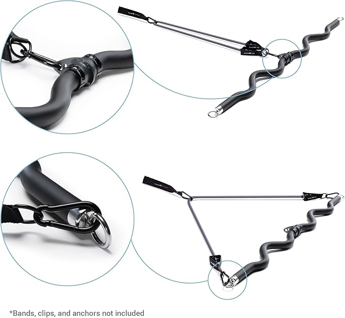 Deluxe Exercise Curl Bar for Lats, Curls and More BBEB-7355 Black 47 inches