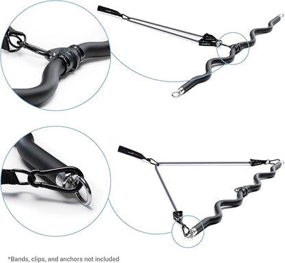 Deluxe Exercise Curl Bar for Lats, Curls and More BBEB-7355 Black 47 inches