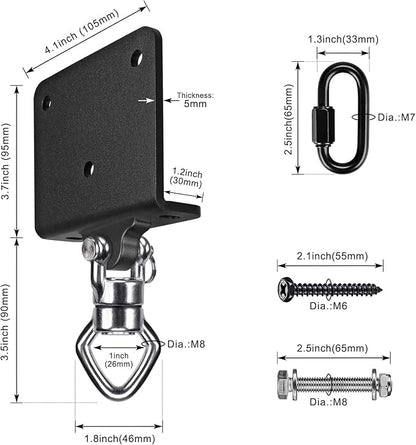 SELEWARE Punching Bag Hanger with Bearings Heavy Bag Beam Mount Hardware 360° Swivel Boxing Bag Hanger I Beam Heavy Bag Hanger Beam Mount Hooks for Hanging Heavy Punching Bag Sandbag 1000 LB Capacity