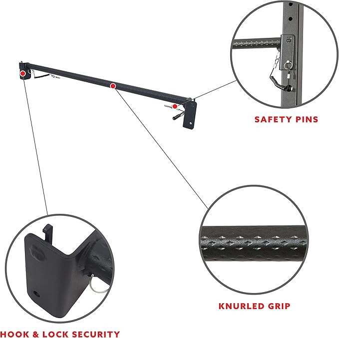 Sunny Health & Fitness Power Cage Squat Rack Upgrade Attachments, Dip Bar, Plate Bar Holder, Belt Squat, J Hook, Lat, Adapter, U Ring, Pull Up Bar, Landmine, Captain's Chair, Tricep Rope For Home Gym