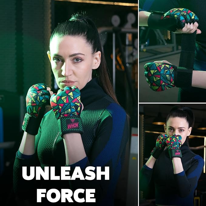 WYOX Gel Boxing Hand Wraps Inner Gloves for Men & Women, 80cm Quick Wrist Straps, Padded Knuckle Protection for Muay Thai Kickboxing, Hand Wraps for Boxing & Martial Arts