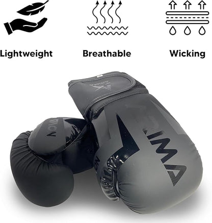 Boxing Gloves - Premium PU Leather, Heavyweight - Ideal for Boxing, Kickboxing, Muay Thai & Fitness Training