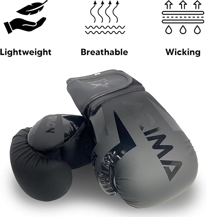 Boxing Gloves - Premium PU Leather, Heavyweight - Ideal for Boxing, Kickboxing, Muay Thai & Fitness Training