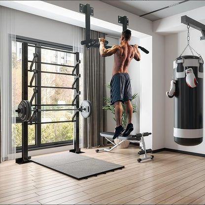 Wall Mounted Pull up Bar Multifunctional Chin up 440 Lbs…