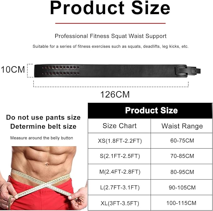 Weightlifting Adjustable Lever Belt 13MM Men's Squat Deadlift