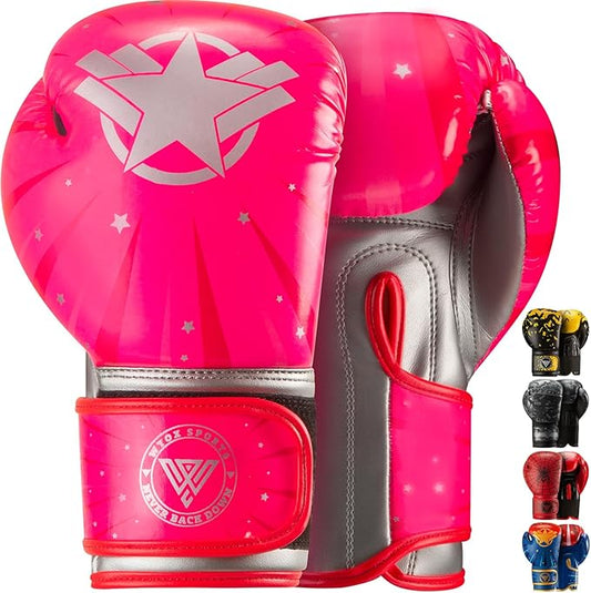 WYOX Kids Boxing Gloves 4oz 6oz 8oz – Youth Punching Gloves for Boys & Girls Ages 3–15 – Sparring Gloves for Punching Bag, Kickboxing, Muay Thai, MMA – Boxing Gloves for Kids Training Set