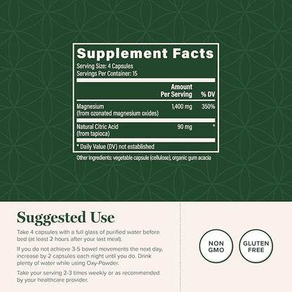 Global Healing Oxy-Powder Colon Cleanse, Constipation Relief for Women & Men, Magnesium Oxide Colon Cleanser & Detox, Detox and Gut Cleanse for Weight Loss, Gut Cleanse Detox for Women and Men