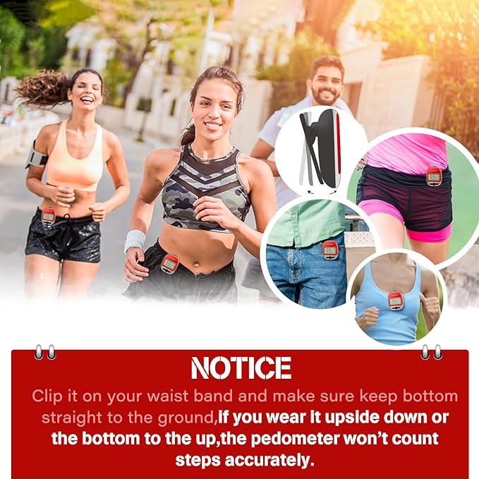 PINGKO Outdoor Multi-Function Portable Sport Pedometer Step/Distance/Calories/Counter