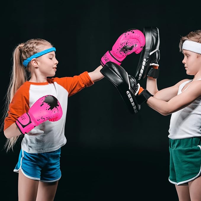 Kids Boxing Glove 6oz 8oz, Youth, Boys and Girls Training Sparring Gloves for Punching Bag, Kickboxing, Muay Thai, MMA, Gift for Age 6-15 Years