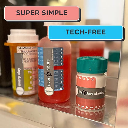 Tracking Stickers/Mixed 3 Pack-Vitamins & Medication in All Forms,Vitamin Organizer,Easy Pill Tracker, Daily Pill Organizer,Medicine Organizer,Weekly Pill Box,7 Day Week, AM/PM,Day & Night
