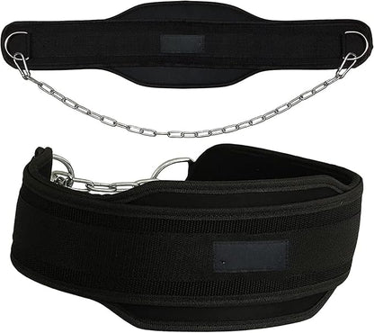 Dip Belt For Weightlifting - 37'' Chain Pull 550lbs Weight