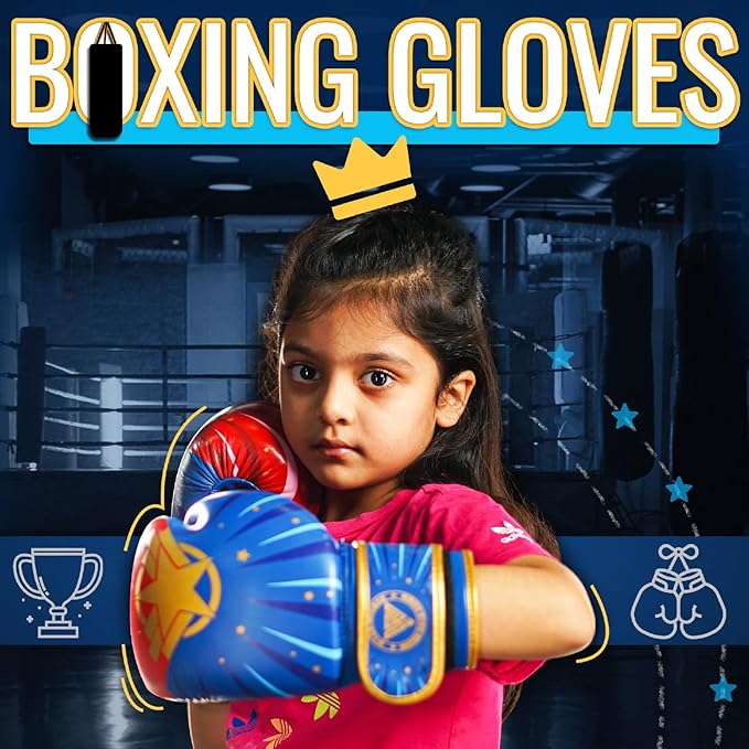 WYOX Kids Boxing Gloves 4oz 6oz 8oz – Youth Punching Gloves for Boys & Girls Ages 3–15 – Sparring Gloves for Punching Bag, Kickboxing, Muay Thai, MMA – Boxing Gloves for Kids Training Set