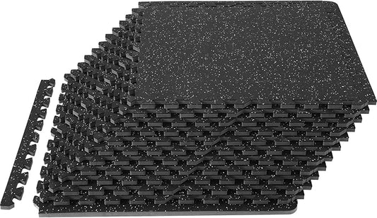 VEVOR 0.56Inch Thick Gym Floor Mats 25/12/6 Tiles
