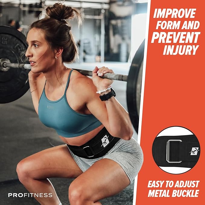 ProFitness Weight Lifting Belt for Women - 4''